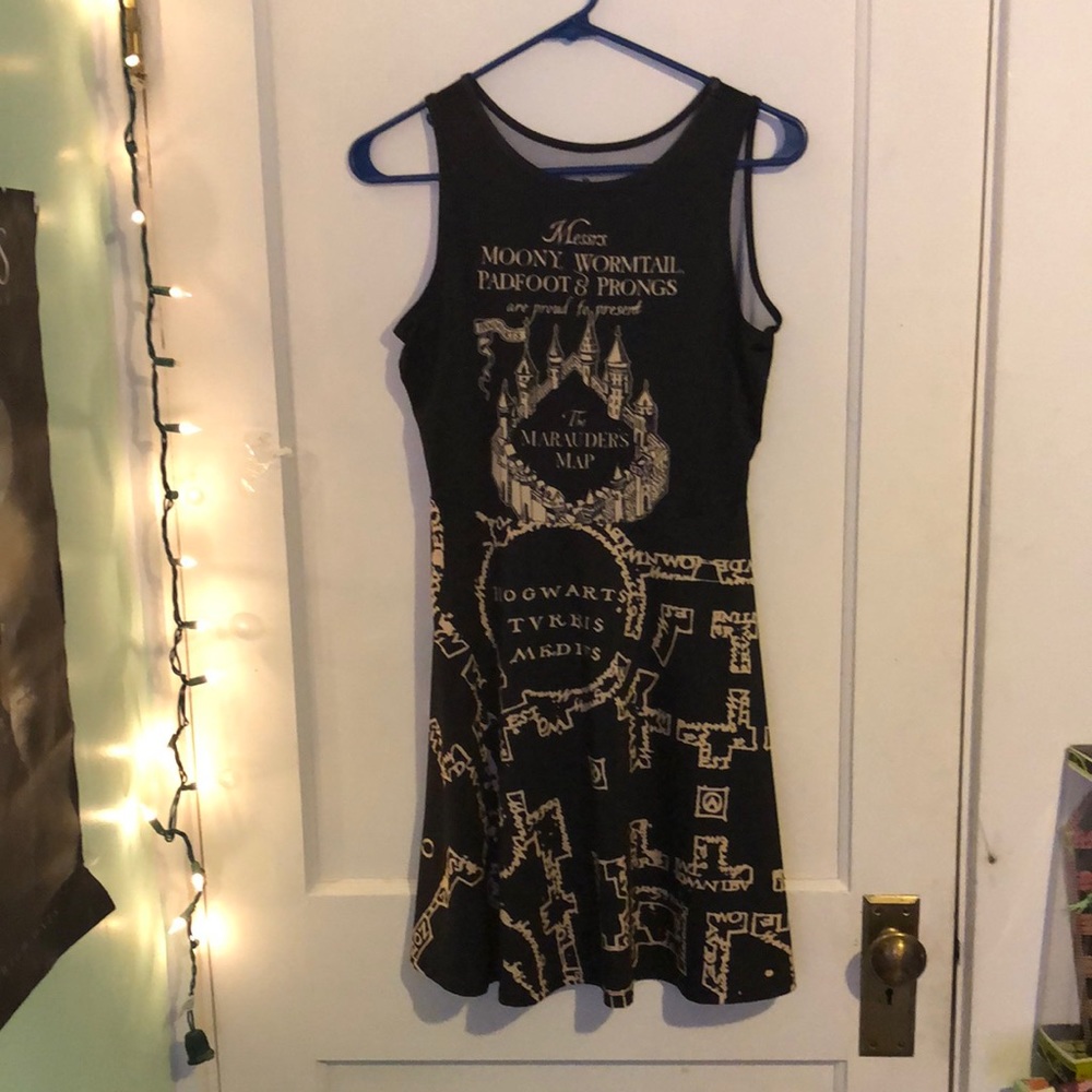 Hot Topic Harry Potter Marauders map dress